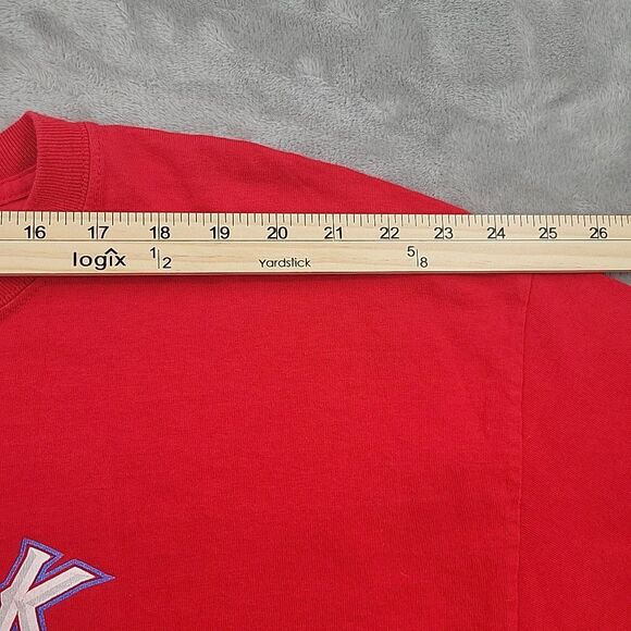 Reebok Men T-Shirt Size XXL No Tag Spell Out Red Heavyweight Cotton Short Sleeve - Picture 5 of 7
